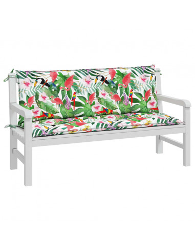 Cuscini Panca da Giardino 2pz Multicolore 150x50x7cm in Tessuto