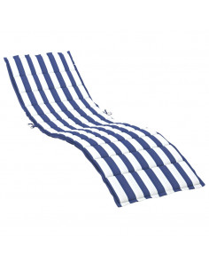 Cuscino per Lettino a Righe Bianche e Blu in Tessuto Oxford 2