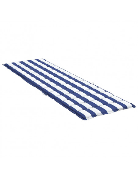 Cuscino per Lettino a Righe Bianche e Blu in Tessuto Oxford