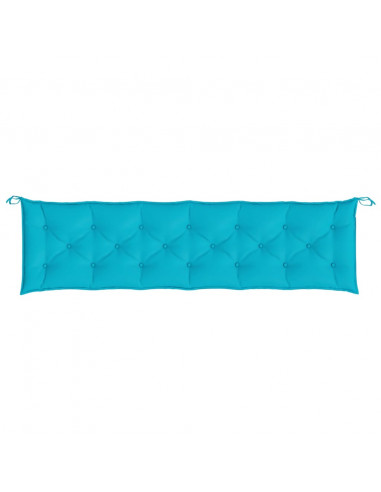 Cuscino per Panca da Giardino Turchese 200x50x7 cm in Tessuto