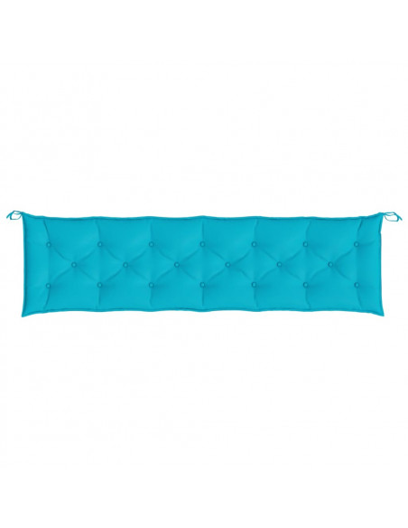 Cuscino per Panca da Giardino Turchese 200x50x7 cm in Tessuto