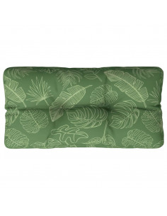 Cuscino per Pallet con Motivo a Foglie 70x40x12 cm in Tessuto 2