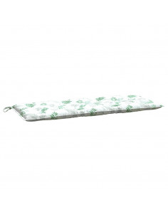 Cuscino Panca Giardino con Motivo a Foglie 120x50x7 cm Tessuto 2