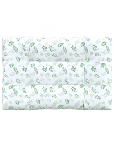 Cuscino per Pallet con Motivo a Foglie 120x80x12 cm in Tessuto