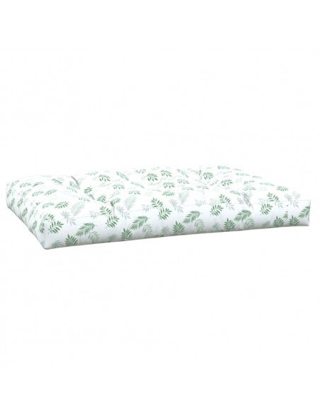 Cuscino per Pallet con Motivo a Foglie 120x80x12 cm in Tessuto