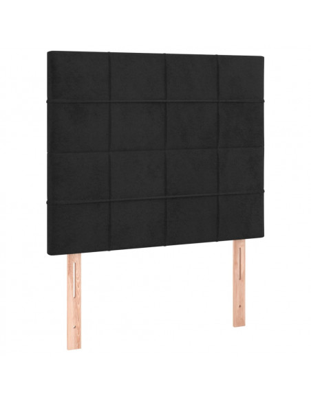 Testiera 2 pz Nera 80x5x78/88 cm in Velluto