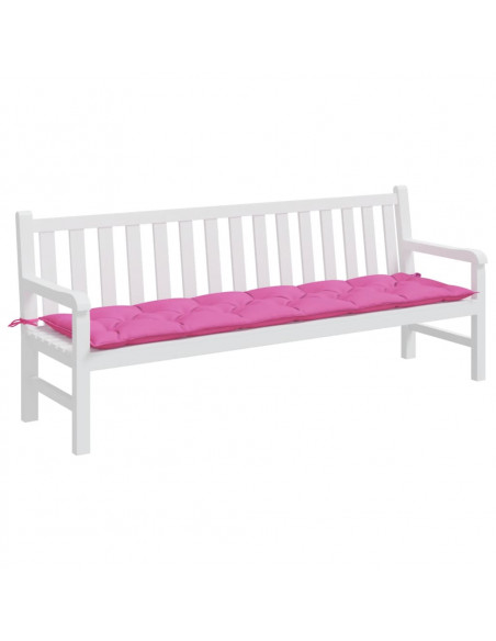 Cuscino per Panca da Giardino Rosa 200x50x7 cm in Tessuto