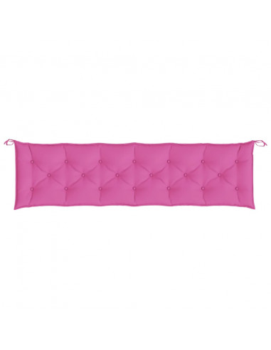 Cuscino per Panca da Giardino Rosa 200x50x7 cm in Tessuto