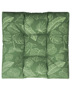 Cuscino per Pallet con Motivo a Foglie 80x80x12 cm in Tessuto 2