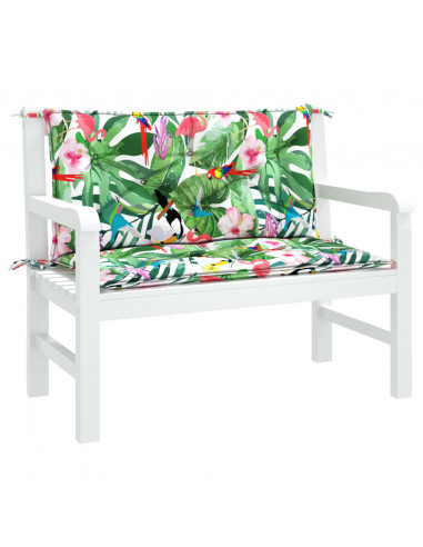 Cuscini Panca da Giardino 2pz Multicolore 100x50x7cm in Tessuto