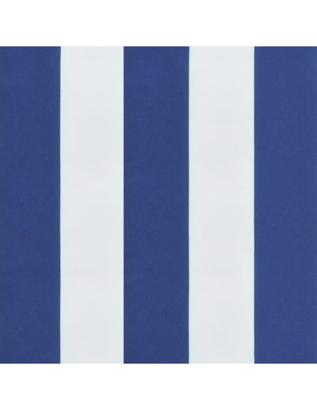 Cuscino Panca Giardino Bianco e Blu 150x50x4 cm Tessuto Oxford
