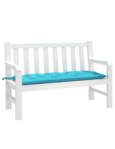 Cuscino per Panca da Giardino Turchese 120x50x7 cm in Tessuto