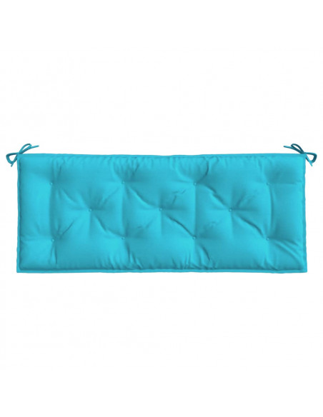 Cuscino per Panca da Giardino Turchese 120x50x7 cm in Tessuto