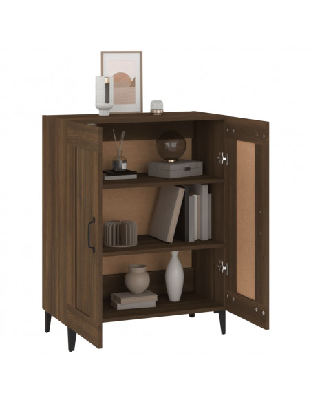 Credenza Rovere Marrone 69,5x34x90 cm in Legno Multistrato