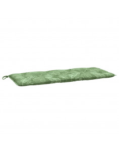 Cuscino Panca Giardino con Motivo a Foglie 120x50x7 cm Tessuto 2