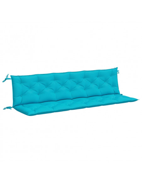 Cuscini per Panca da Giardino 2 pz Turchese 200x50x7 cm Tessuto