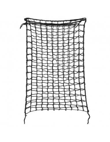 Reti da Fieno 2pz Rettangolari Neri 75x50 cm in PP