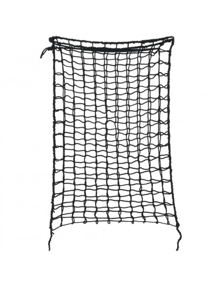 Reti da Fieno 2pz Rettangolari Neri 75x50 cm in PP