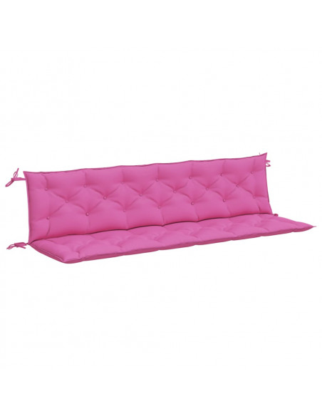 Cuscini per Panca da Giardino 2 pz Rosa 200x50x7 cm in Tessuto