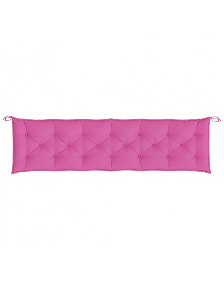 Cuscini per Panca da Giardino 2 pz Rosa 200x50x7 cm in Tessuto