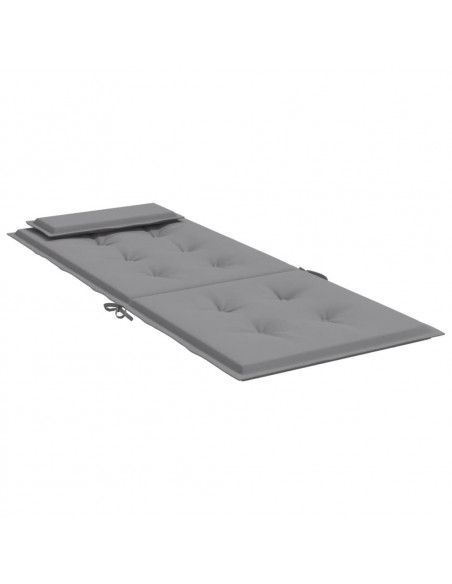 Cuscini per Sedia Schienale Alto 6 pz Grigio Tessuto Oxford