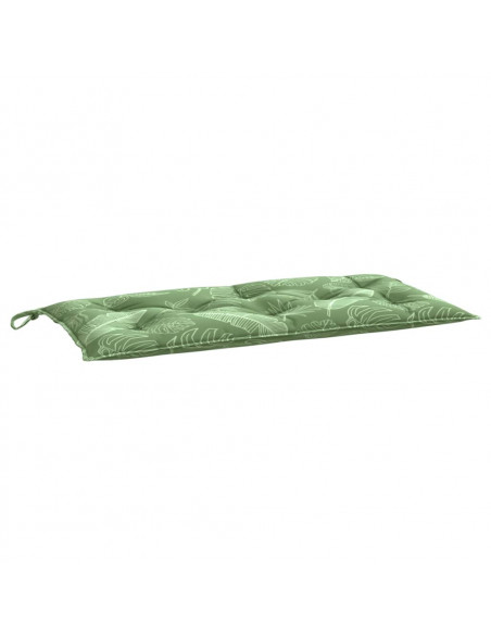 Cuscini Panca Giardino 2 pz Motivo a Foglie 100x50x7 cm Tessuto