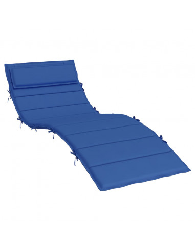 Cuscino per Lettino Blu Reale 180x60x4 cm in Tessuto Oxford