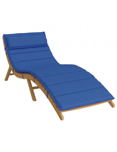 Cuscino per Lettino Blu Reale 180x60x4 cm in Tessuto Oxford