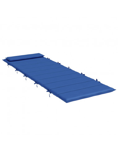 Cuscino per Lettino Blu Reale 180x60x3 cm in Tessuto Oxford