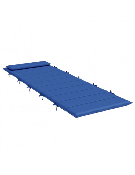 Cuscino per Lettino Blu Reale 180x60x3 cm in Tessuto Oxford