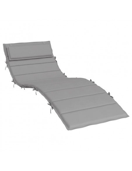 Cuscino per Lettino Grigio 180x60x3 cm in Tessuto Oxford