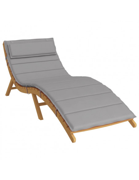 Cuscino per Lettino Grigio 180x60x3 cm in Tessuto Oxford