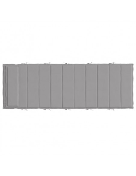 Cuscino per Lettino Grigio 180x60x3 cm in Tessuto Oxford