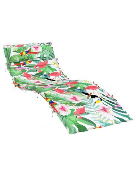 Cuscino per Lettino Multicolore 180x60x4 cm in Tessuto Oxford