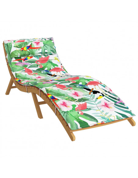 Cuscino per Lettino Multicolore 180x60x4 cm in Tessuto Oxford