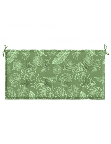 Cuscino per Panca a Foglie 120x50x3 cm in Tessuto Oxford