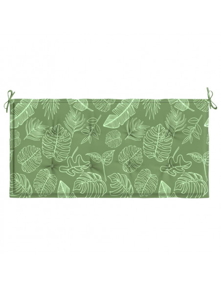 Cuscino per Panca a Foglie 120x50x3 cm in Tessuto Oxford