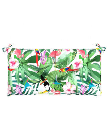 Cuscino per Panca da Giardino Multicolore 110x50x7cm in Tessuto