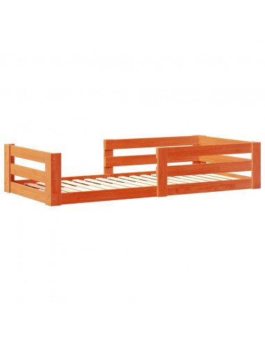 Letto senza Materasso Marrone Cera 70x140 cm in Legno di Pino