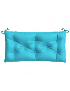 Cuscino per Panca da Giardino Turchese 110x50x7 cm in Tessuto 2
