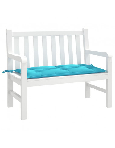 Cuscino per Panca da Giardino Turchese 110x50x7 cm in Tessuto