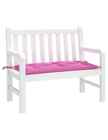 Cuscino per Panca da Giardino Rosa 110x50x7 cm in Tessuto