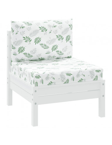 Cuscini per Pallet 2 pz Motivo a Foglie in Tessuto Oxford