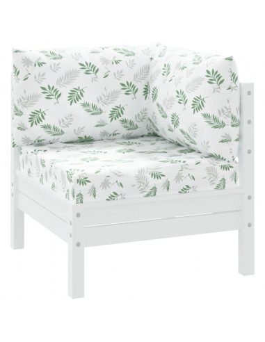 Cuscini per Pallet 3 pz Motivo a Foglie in Tessuto Oxford