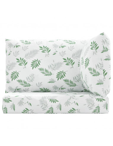 Cuscini per Pallet 3 pz Motivo a Foglie in Tessuto Oxford