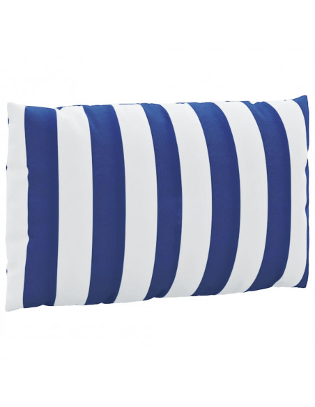 Cuscini per Pallet 2 pz Strisce Blu e Bianche Tessuto Oxford