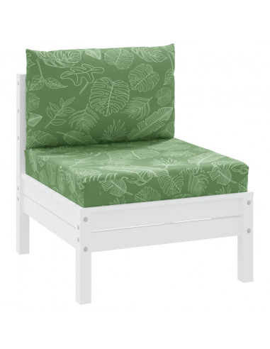 Cuscini per Pallet 2 pz Motivo a Foglie in Tessuto Oxford