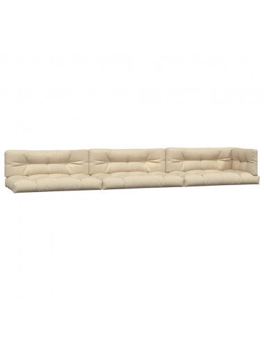 Cuscini per Pallet 7 pz Beige in Tessuto