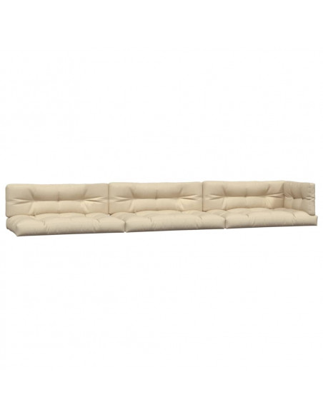Cuscini per Pallet 7 pz Beige in Tessuto