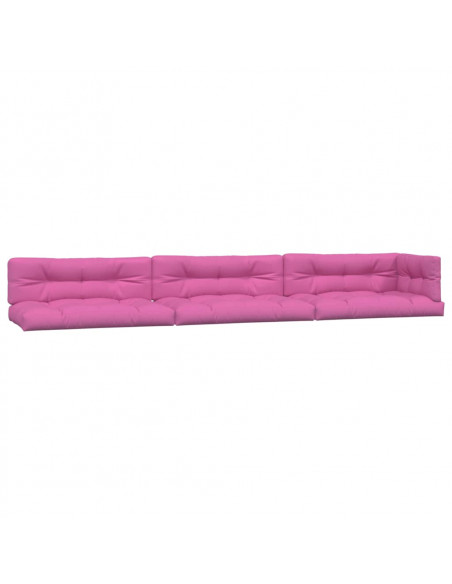 Cuscini per Pallet 7 pz Rosa in Tessuto
